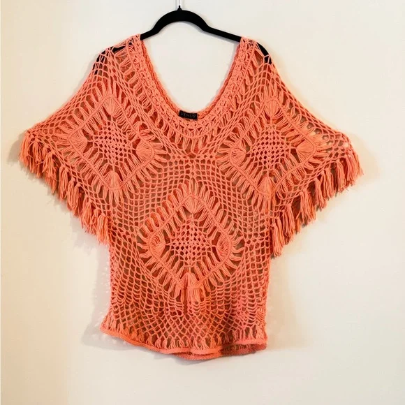 VENUS Coral Crochet Knit With Frinched Detailing Size M - Picture 2 of 8